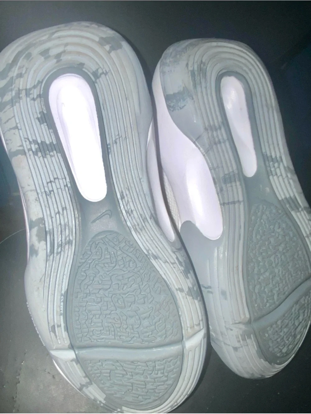 Nike Kids White Sneakers with Gold Swoosh Size 12c